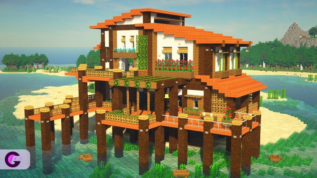 House along the shore Minecraft