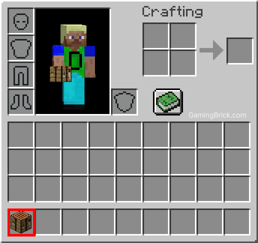 Move crafting table inventory