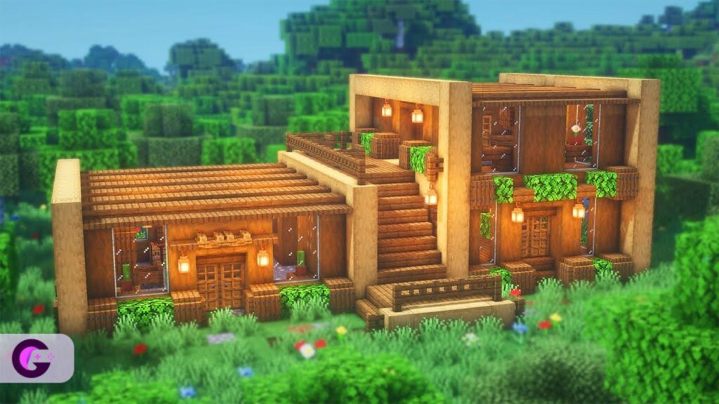 Minecraft House in the woods