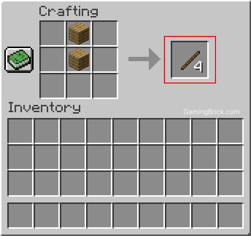 How to make a stick in Minecraft